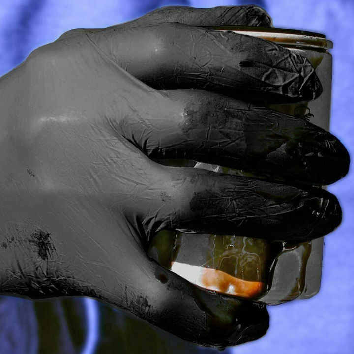 ไม่มีแป้ง-ถุงมือแพทย์แบบไม่มีแป้ง-ถุงมือยาง-ถุงมือตรวจโรค-ถุงมืออเนกประสงค์-สัมผัสอาหารได้-สีดำ-100-ชิ้น-กล่อง-powder-free