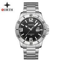 Luxury Brand Men New Watch NORTH Fashio Casual Sport Waterproof Steel Belt Quartz Watch Simple Business Watch Relogio Masculino