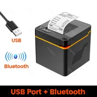 อินเตอร์เฟสบลูทูธ USB เครื่องพิมพ์ใบเสร็จรับเงินความร้อน58มม. 2นิ้วเดสก์ท็อปเครื่องพิมพ์ POS ขนาดเล็ก6กระดาษม้วนสำหรับธุรกิจขนาดเล็ก