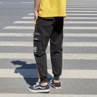 Size S-5XL Side Stripes Multi-pocket Cargo Pants Men Elastic waistband Korean Jogging pants