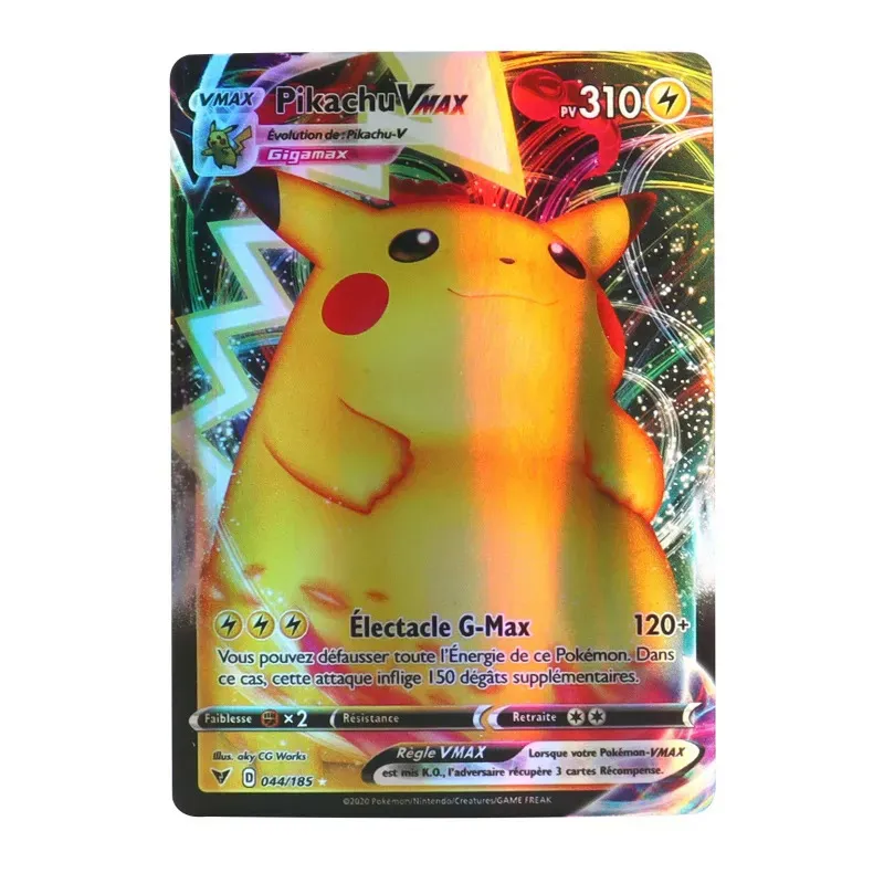 100Pcs NEW Pokemon VMAX English/French Cards Dracaufeu Pikachu