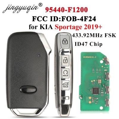 Jingyuqin รีโมท95440-F1200 Pintar Ki Mobil Fob สำหรับ KIA Sportage 2019 + 433Mhz FOB-4F24 ID47หลังการขาย4BTN หลังการขาย Pengganti Tanpa Ki