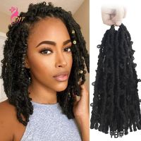 Butterfly Locs Crochet Hair Synthetic Short Distressed Faux Locs Crochet Braids Hair Extension Pre Looped Braids 10 Strands/pack