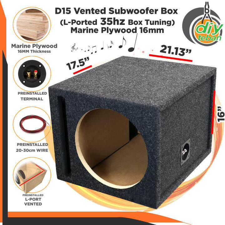 Single Vented 15 Inch Subwoofer Enclosure 35hz Tuned Single Vented Car Subwoofer Boxes