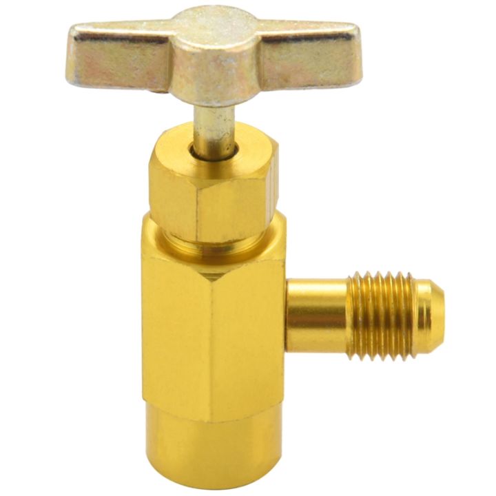 1-4-sae-m14-thread-adapter-r-134a-automotive-air-conditioner-refrigerant-can-dispensing-bottle-tap-opener-valve