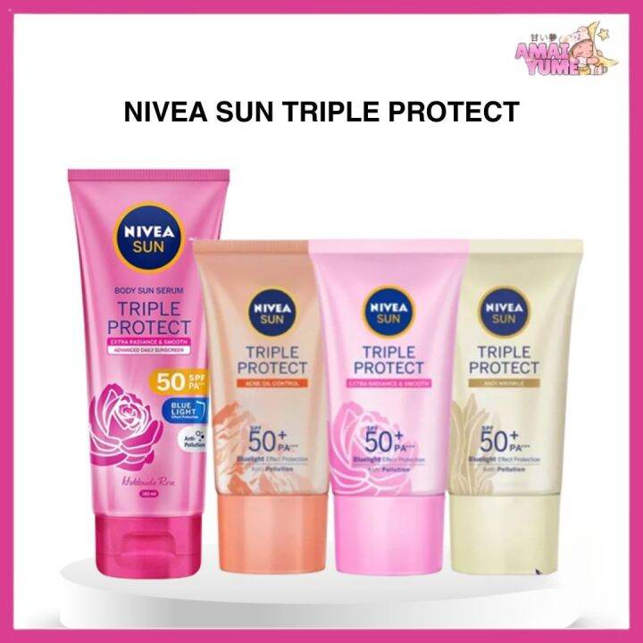 Nivea Sun Triple Protect Zonnebrandcrème Gezicht SPF 50+ 40ml - Duitse