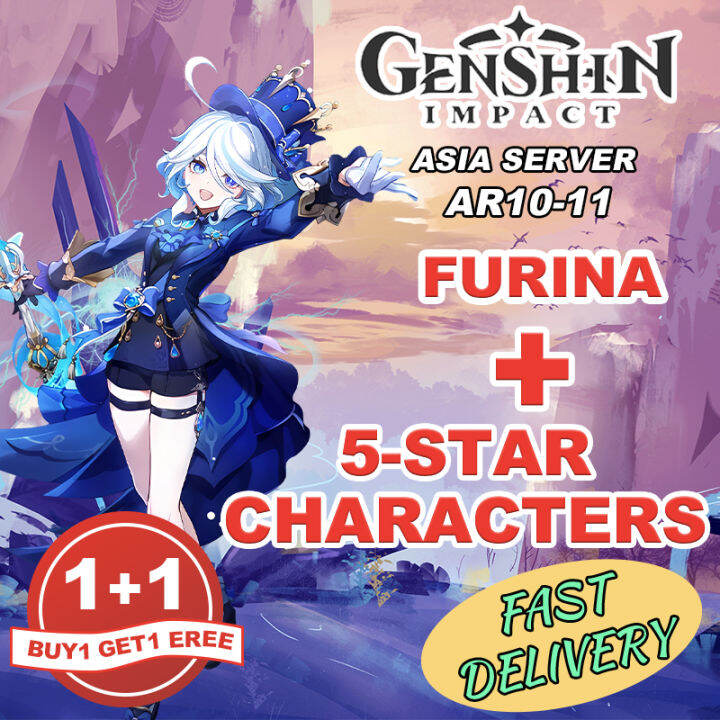 Genshin Impact Combination Furina+Other Characters Plush Pendant Toy ...