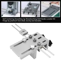 3 in 1 6/8/10/15 มม งานไม้ Self Centering Dowelling Jig เจาะ Guide Locator Kit พร้อมกับแคลมป์บอร์ดเฉพาะ