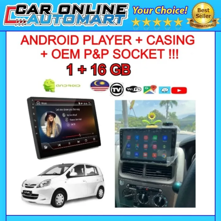 For Perodua Viva Big Screen Android 12 Media Player With Casing Oem Plug Play Socket Lazada