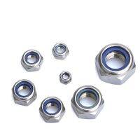 2/5/25pcs M2 M2.5 M3 M4 M5 M6 M8 M10 M12 M16 304 Stainless Steel Black Hex Nylon Insert Lock Nut Self locking Nylock Nut Locknut