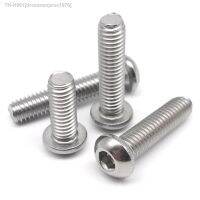 10/50pcs M1.6 M2 M2.5 M3 M4 M5 M6 M8 304 A2-70 Stainless Steel ISO7380 Hexagon Hex Socket Head Button Allen Bolt Screw L 2-100mm