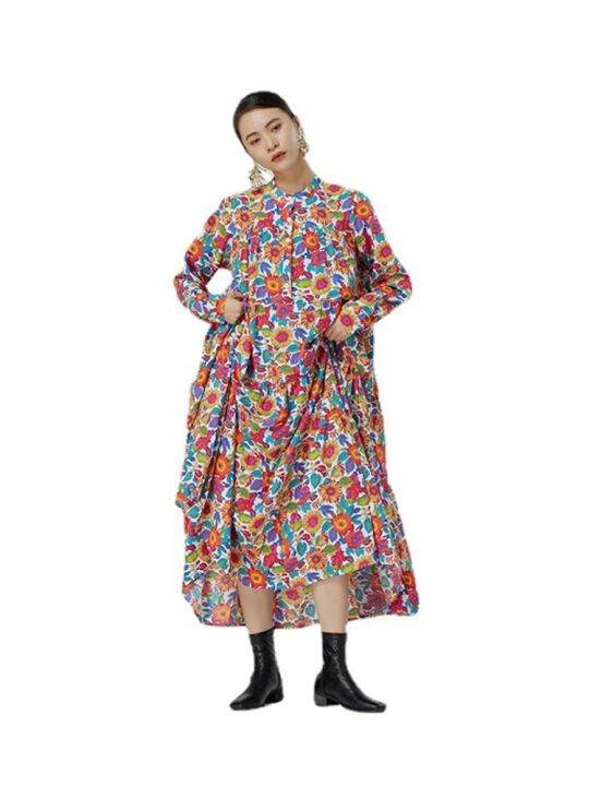 xitao-dress-floral-print-full-sleeve-dress