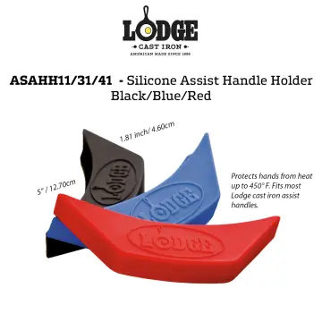 ASHHM11 Mini Silicone Hot Handle Holder, Black, Protects Hands from Heat Up to 450 F by Lodge