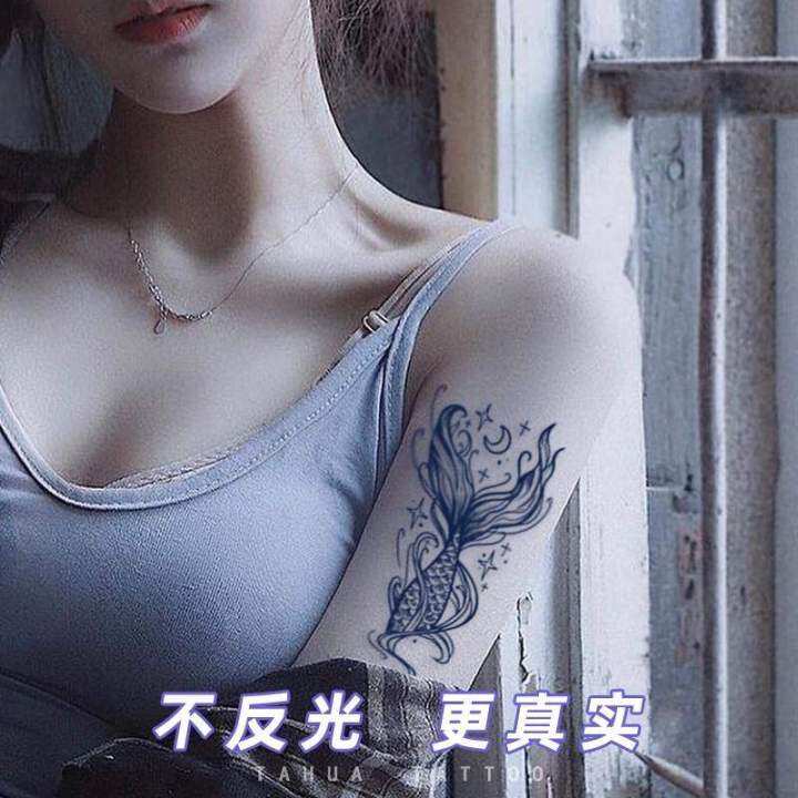 she-painted-mermaid-whale-tail-herbal-tattoo-stickers-waterproof-and-durable-female-semi-permanent-stickers-male-flower-arm-big-picture-hand