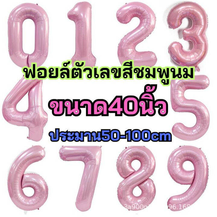 ฟอยล์อักษรตัวเลข-มีหลากหลายสีให้เลือก-ลูกโป่งฟอยล์ขนาด-40นิ้ว-เลข-0-9-พร้อมส่งจากไทย