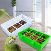 Parrot Feeder 8ช่อง Splash-Proof ชามอาหาร Pet Bird แขวนคอนเทนเนอร์อุปกรณ์เสริมกรง