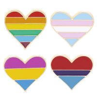 Creative Heart badge Cartoon love Rainbow Brooch Accessory pins wholesale Party to send friends gifts Fashion Brooches Pins