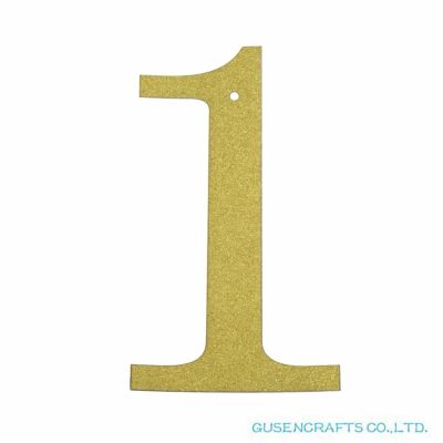 1pcs/lot 13cm Personalized DIY Gold Glitter Paper Number 