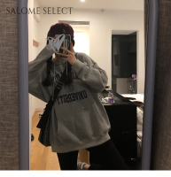 SALOME SELECT เสื้อฮู้ด เสื้อแขนยาวอบอุ่น หลวมและสบาย ๆ สไตล์ขี้เกียจย้อนยุคอเมริกัน 2023NEW 36Z230908