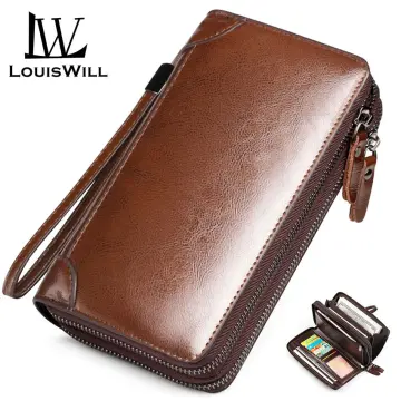 Business Men Luxury Wallets Long PU Leather Cell Phone Clutch Wallet Purse  Hand Bag Top Zipper Large Wallet Card Holders : : Bags, Wallets  and Luggage