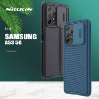 HongYueNuanTongSheBeiYou สำหรับ Samsung Galaxy A53เคส5G Nillkin CamShield เคสกล้องเลื่อนเพรียวบางฝาหลังแข็งสำหรับ Samsung Galaxy A53เคสเลนส์5G