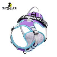 【jw】▲✔ Adjustable Dog Harness Personalized Reflective Breathable Leash Small Medium Large Dogs