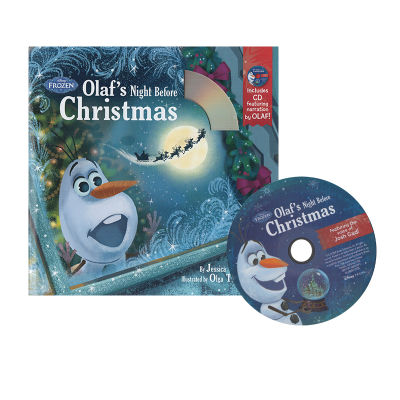 Christmas Eve olaf S night before Christmas book with CD D.isney parent-child singing and reading picture book