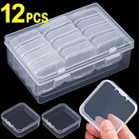 【YF】✚  6/12pcs Plastic Storage Jewelry Transparent Organizer for Beads Earrings