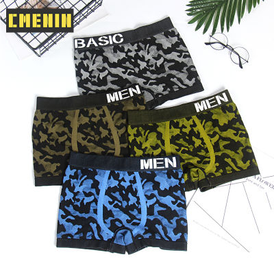 (1 Pieces) Camouflage Popular Cotton Sexy Men Underwear Boxer Trunks Quick Dry Mens Boxershorts Underpants Boxers Striped Innerwear M0039