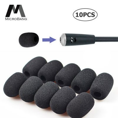 MicroBang 10PCS ฝาครอบไมโครโฟนที่หุ้มหัวไมโครโฟนฟองน้ำชุดหูฟังครอบ Mic โฟมหุ้มฝาครอบกันขีดข่วนสำหรับ Gooseneck การประชุม Mic