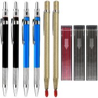 9Pcs 2mm Carpenter Pencil SetPen Core and Carbide Scraper Tool Mechanical PencilUsed for Drawing Writing Sketch