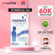 Viên uống Menevit hỗ trợ tăng chất lượng tinh trùng cho nam giới 90 viên