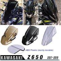 ❉ สำหรับ Kawasaki Z650 Z-650 2017 2018 2019ที่บังแดดกระจกบังลมบอลลูนคู่ป้องกันหมวกหน้าจอ Parabrisa พร้อมขายึดมอเตอร์ไซค์