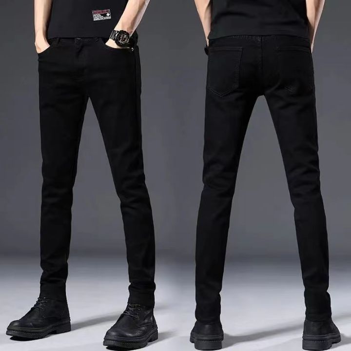 Pants Men boyfriend Jeans Skinny Denim Casual Black Korean Pant Maong ...