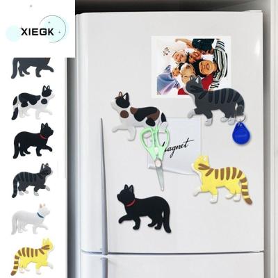 ที่แขวนกุญแจหางแมวมัลติฟังก์ชั่น XIEGK ที่ตะขอติดตู้เย็นสติ๊กเกอร์ตกแต่งบ้านในตู้เย็นสติกเกอร์ติดผนัง