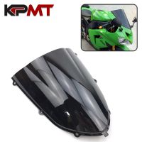 สำหรับคาวาซากิ ZX10R ZX 10R 2004 2005 ZX-10R 04 05ชิ้นส่วนกระจกหน้ารถกระจกบังลมคุณภาพสูงรถจักรยานยนต์สีดำ