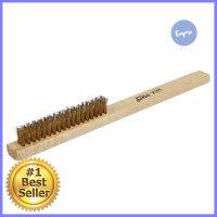 แปรงลวดทองเหลือง 3 แถว ด้ามไม้ MIXPRO3-ROW BRASS WIRE BRUSH WITH WOODEN HANDLE MIXPRO **ขายดีที่สุด**