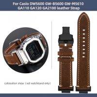 สายนาฬิกาหนังวัว22มม. หรือเหมาะกับ DW-5600 Casio GM-5600 GW-M5610 GA-110กำไลข้อมือผู้ชายแบบย้อนยุคย้อนยุคย้อนยุคย้อนยุค