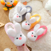 Children Cotton Slippers Winter Boys Girls Cartoon Bunny Warm Home Shoes Indoor Cotton Soft Sole Anti-slip Slippers Baby Shoes