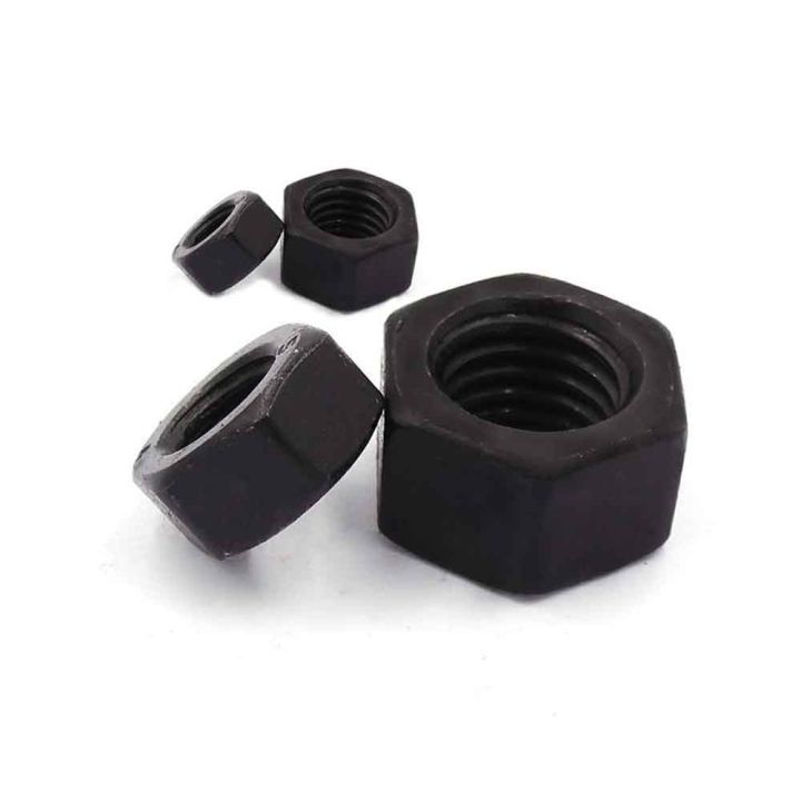 2-50pcs-m1-6-m2-m2-5-m3-m3-5-m4-m5-m6-m8-m10-m12-m14-m16-black-oxide-colour-carbon-steel-hexagon-hex-nut-din934-nails-screws-fasteners