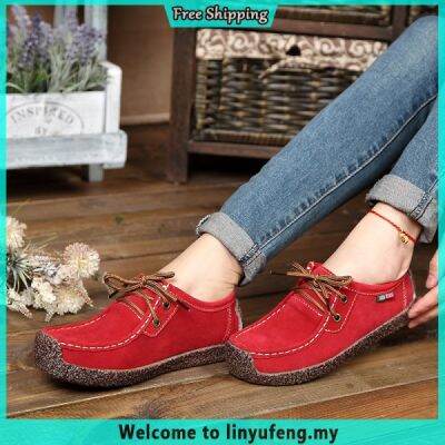 Free Shipping Ready Stock Kasut Perempuan Sneakers Women Shoes Sport Loafer Kasut Wanita Kulit Kasual Suede Raya 2021