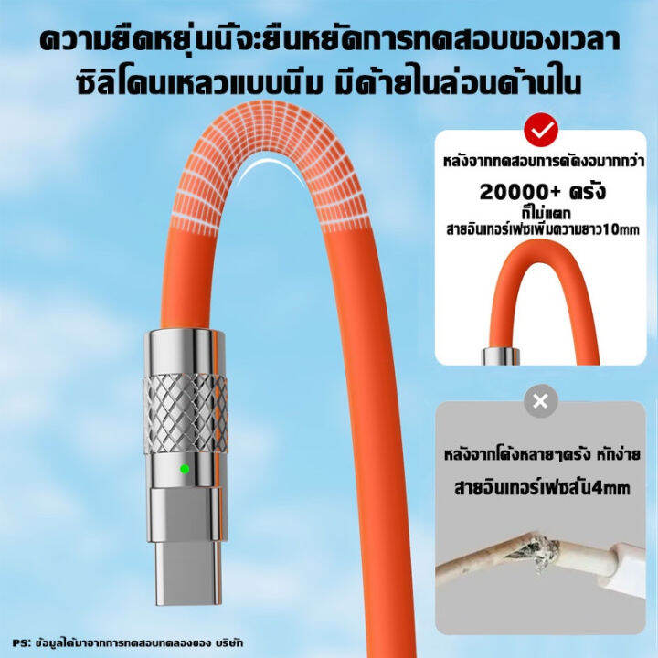 สายชาร์จ120w-6a-1เมตร-2เมตร-super-fast-charge-type-c-quick-charge-สาย-usb-สาย-micro-usb-สำหรับ-lo-s-samsung-oppo-huawei