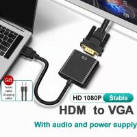 1080P HDMI-compatible To VGA Adapter Digital To Analog Converter Cable Video HDMI-compatible To VGA Converter For PS4 HDTV PC Adapters Adapters