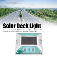 Solar Deck Light 6LED Solar Powered Driveway Light Highway โคมไฟสะท้อนแสงสองด้าน