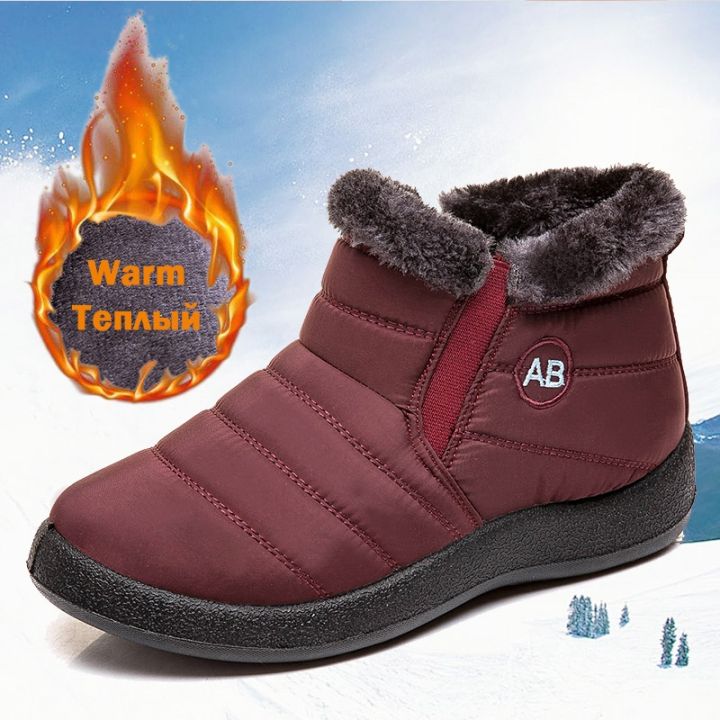 2023changtang5320-ฤดูหนาว2022ใหม่ผู้หญิงอบอุ่นรองเท้าบู๊ตหิมะผู้หญิงซิปด้านข้างรองเท้าผ้าฝ้ายกันน้ำรองเท้าผู้หญิง