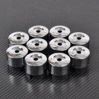 DWCX 7L6 601 173A 2ZZ 10pcs Chrome Wheel Lug Bolt Nut Cap Cover 7L6601173A for VW Touareg 2004 - 2010 2011 2012 2013 2014 Nails  Screws Fasteners