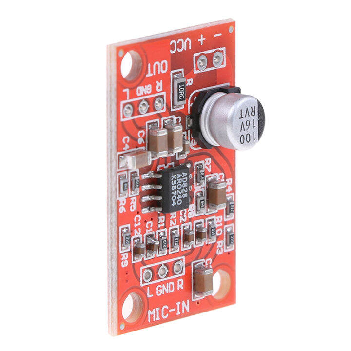 Follow Get New[FlyingC] AD828 stereo dynamic microphone preamplifier board mic preamp DC 3.7V