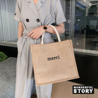 【พร้อมส่ง】wonderful story กระเป๋าถือ กระเป๋าแฟชั่น กระเป๋าขนาดใหญ่ กระเป๋าผู้หญิง