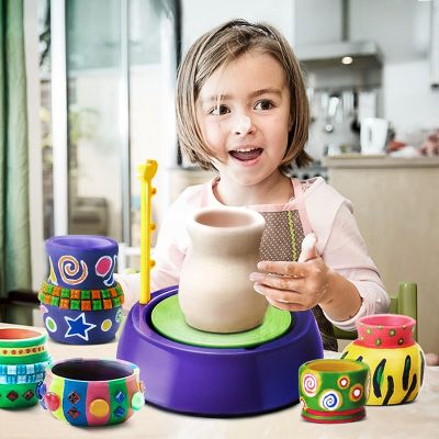 [COD] Childrens pottery machine clay electric parent-child toys handmade non-burning soft boys and girls