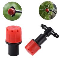 5Pcs 6mm 8 Hole Red Dripper Adjustable Drip Watering Emitter Garden Micro Drip Irrigation Potted Bonsai Plants Watering Drippers